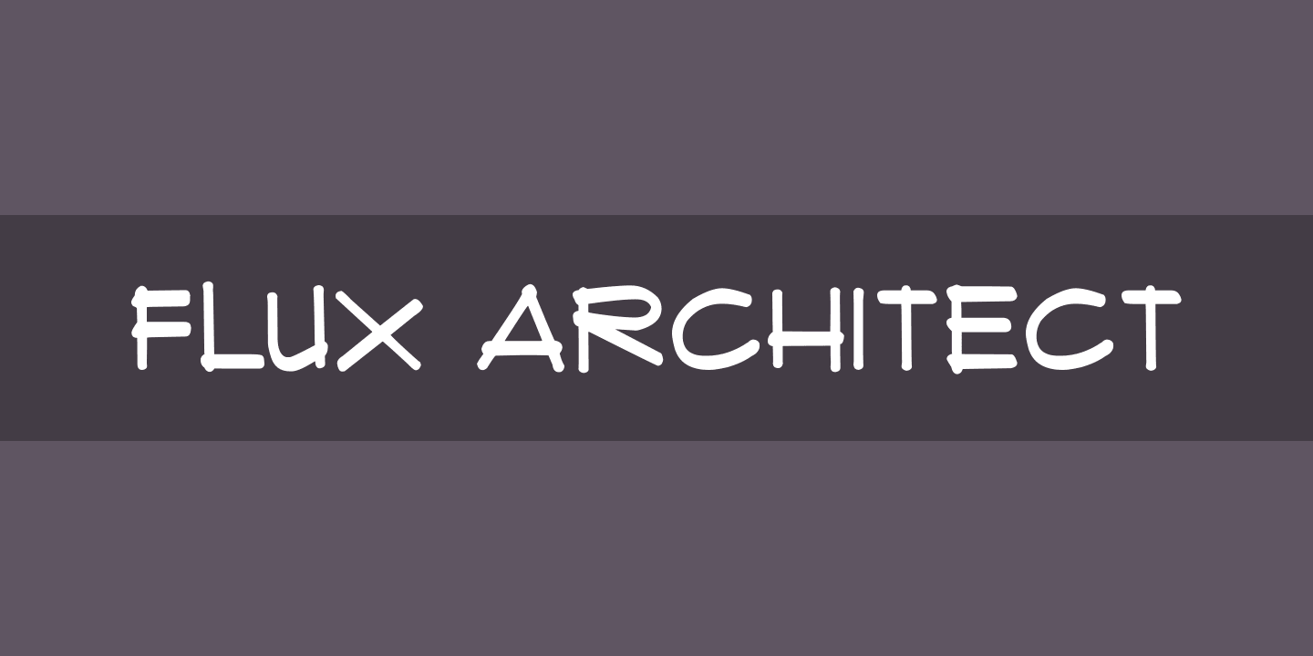 Beispiel einer Flux Architect Regular-Schriftart